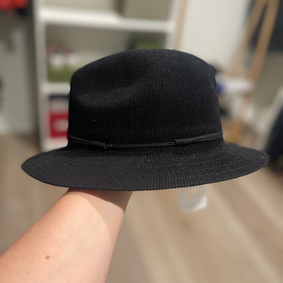 Anthropologie Accessories - Anthropologie x Wyeth boho Summer hat fedora neutral solid black